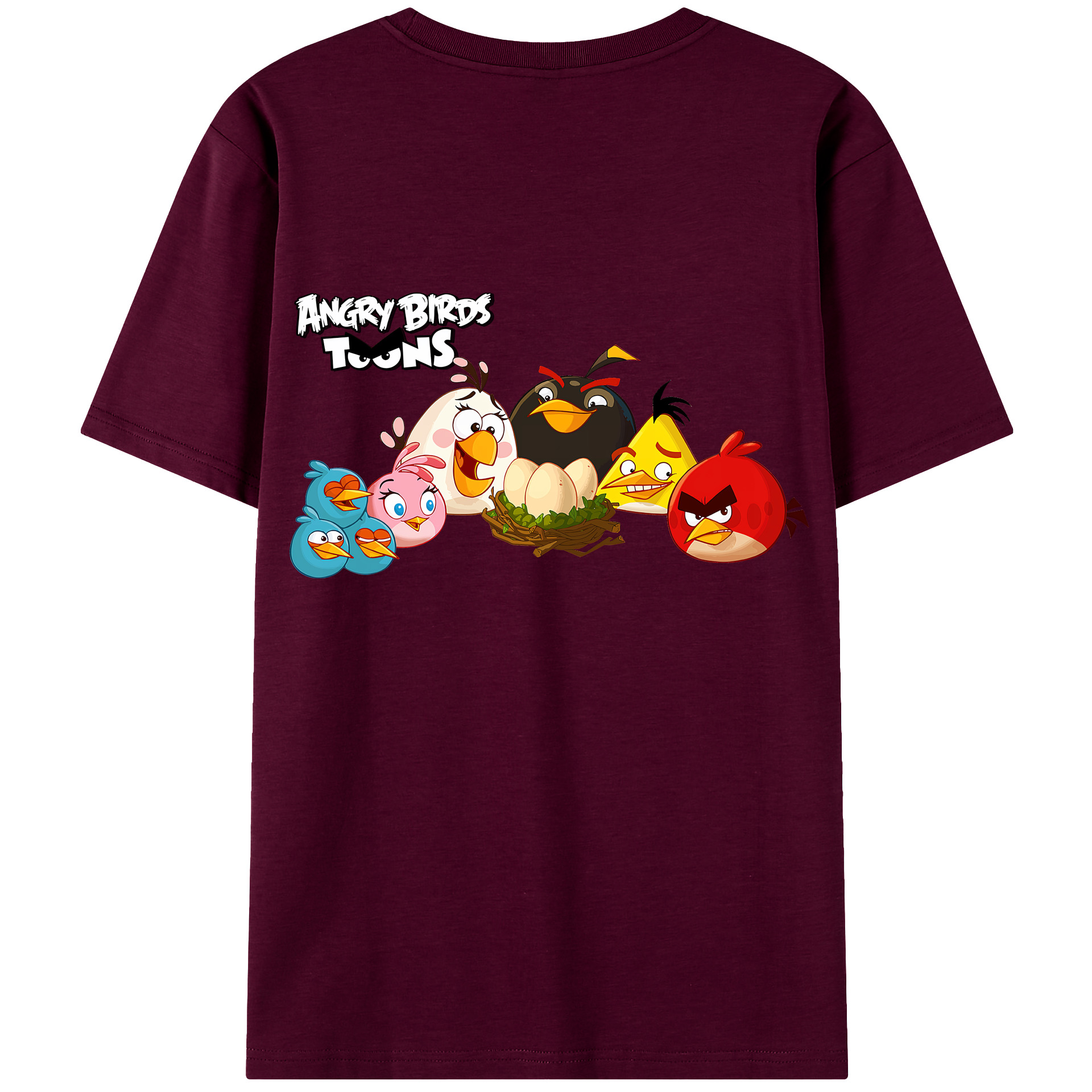 （画像用） Angry Birds アングリーバード レディース半袖Tシャツ(バックプリント)